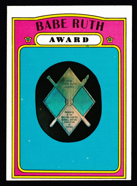 1972 Topps #626 Babe Ruth Award EX-