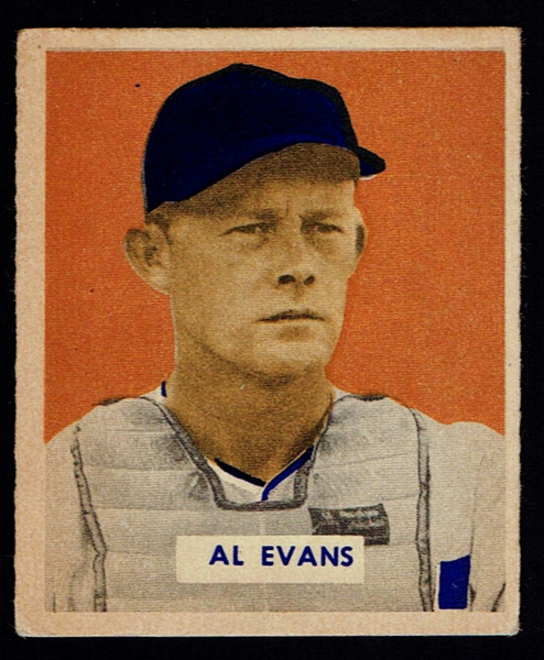 1949 Bowman #132 Al Evans RC SNB VGEX