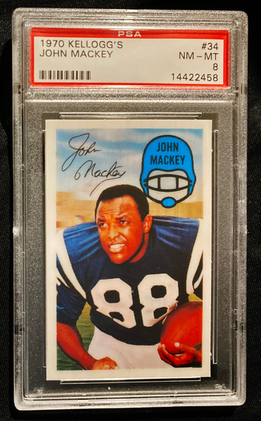 1970 Kellogg's #34 John Mackey PSA 8