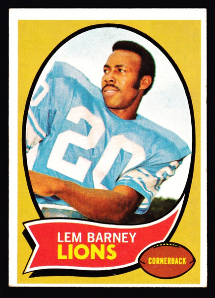 1970 Topps #075 Lem Barney RC EX+