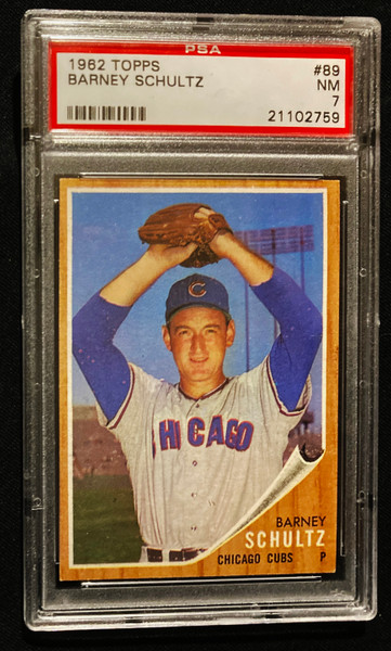1962 Topps #089 Barney Schultz RC PSA 7