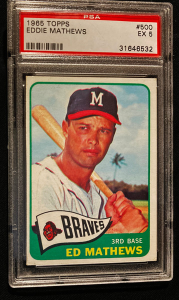 1965 Topps #500 Ed Mathews PSA 5
