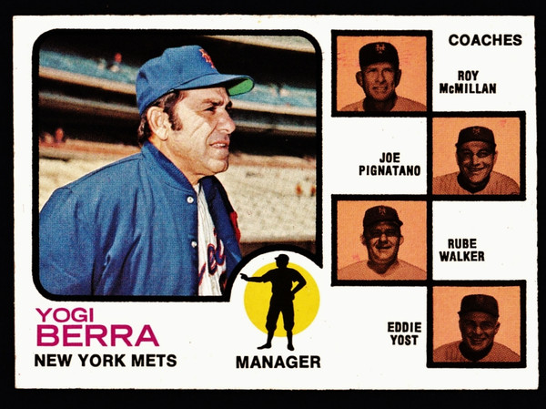 1973 Topps #257 Yogi Berra Dark Pale Background EX+