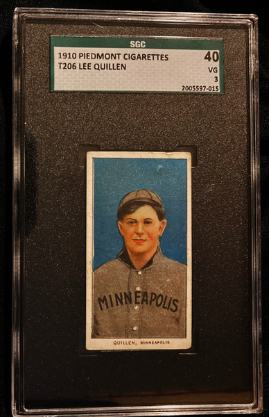 1909-1911 T206 Lee Quillen (Quillin) Piedmont Back SGC 3