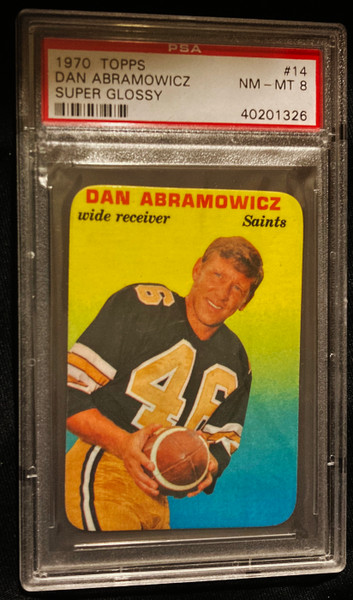 1970 Topps Super Glossy #14 Dan Abramowicz PSA 8