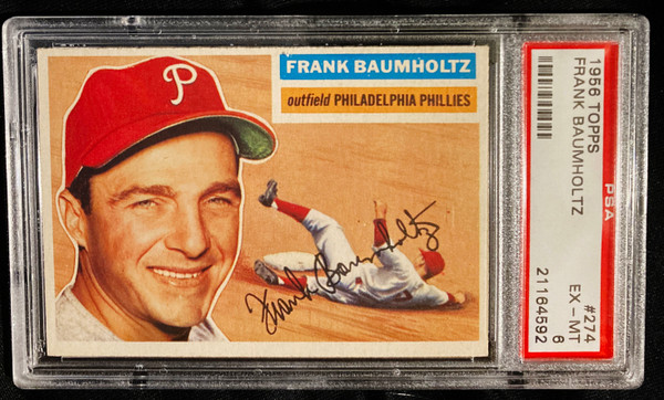 1956 Topps #274 Frank Baumholtz PSA 6