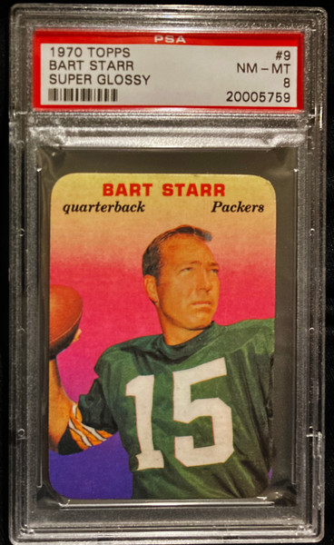 1970 Topps Super Glossy #09 Bart Starr PSA 8