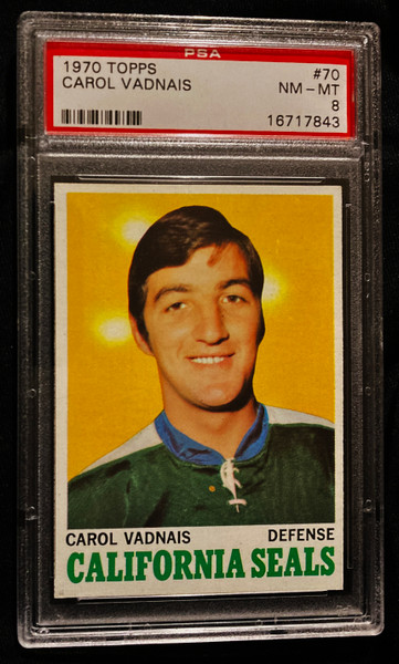 1970 Topps #070 Carol Vadnais PSA 8