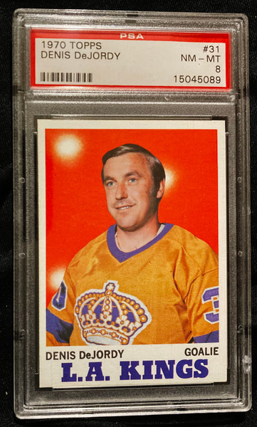 1970 Topps #031 Denis DeJordy PSA 8