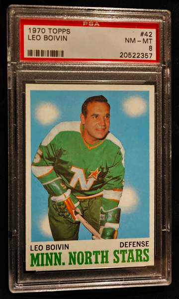 1970 Topps #042 Leo Boivin PSA 8