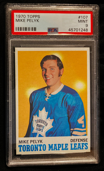 1970 Topps #107 Mike Pelyk RC PSA 9