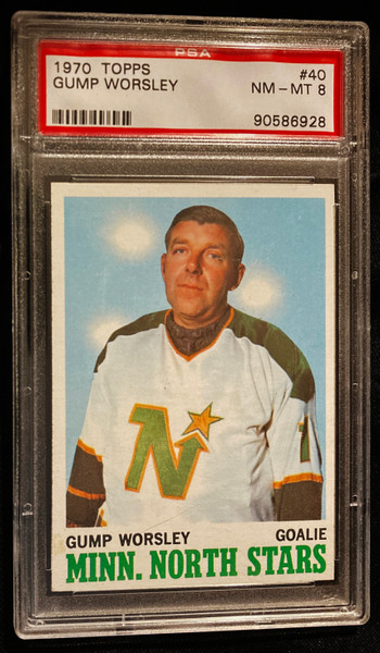 1970 Topps #040 Gump Worsley PSA 8