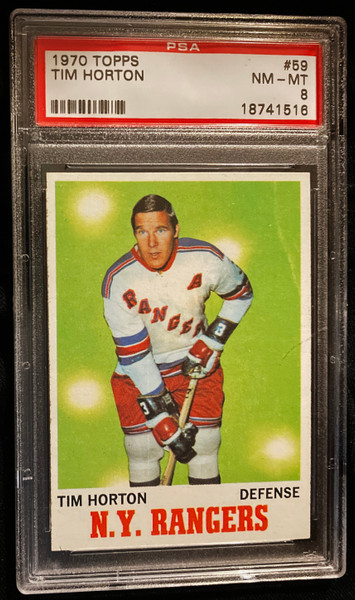 1970 Topps #059 Tim Horton PSA 8