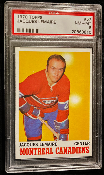 1970 Topps #057 Jacques Lemaire PSA 8