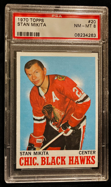 1970 Topps #020 Stan Mikita PSA 8