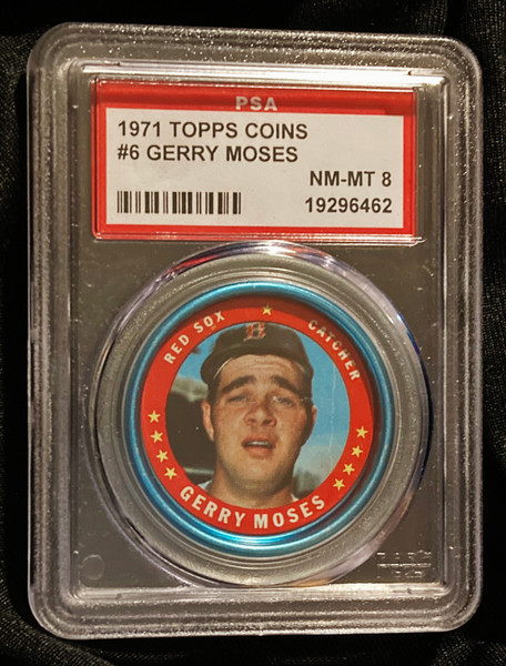 1971 Topps Coins #006 Gerry Moses PSA 8