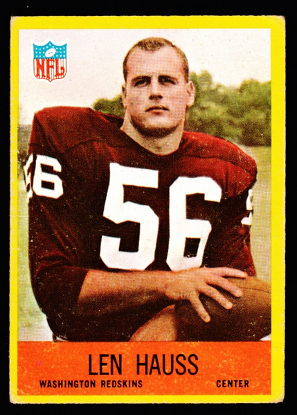 1967 Philadelphia #184 Len Hauss RC GD
