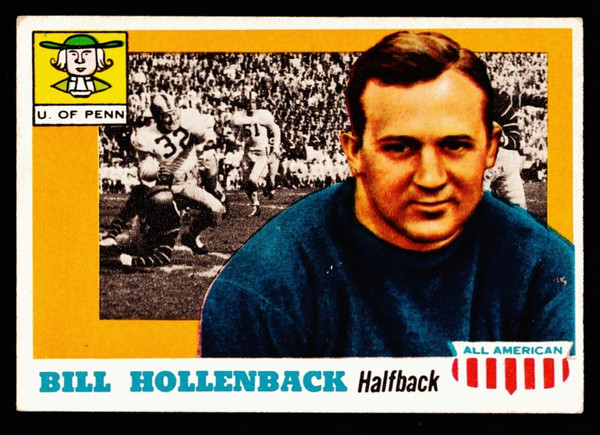 1955 Topps All American #096 Bill Hollenback RC SP VG