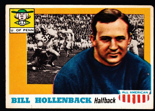 1955 Topps All American #096 Bill Hollenback RC SP VG C