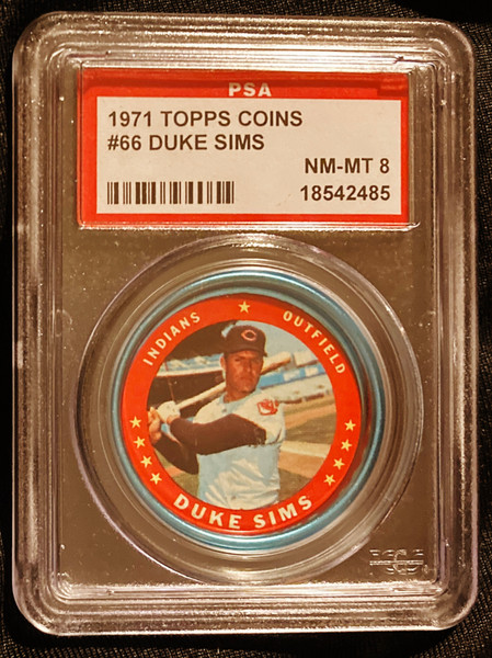 1971 Topps Coins #066 Duke Sim PSA 8