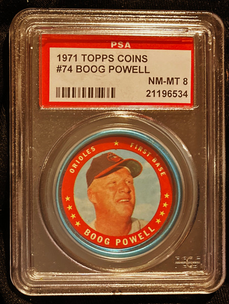 1971 Topps Coins #074 Boog Powell PSA 8