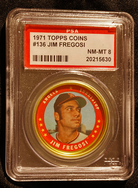 1971 Topps Coins #136 Jim Fregosi PSA 8