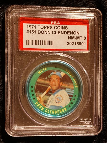 1971 Topps Coins #151 Donn Clendenon PSA 8