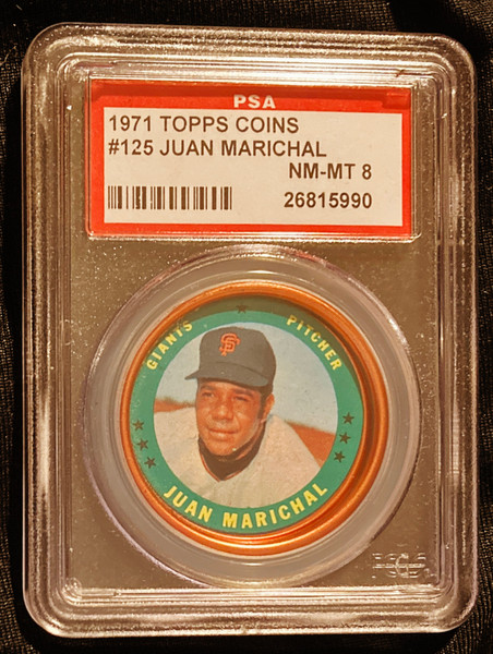 1971 Topps Coins #125 Juan Marichal PSA 8