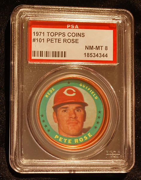 1971 Topps Coins #101 Pete Rose PSA 8
