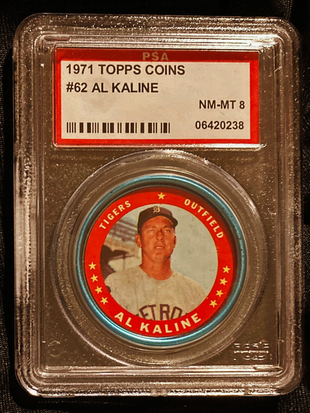 1971 Topps Coins #062 Al Kaline PSA 8