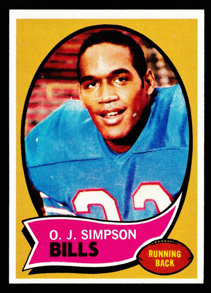 1970 topps #090 O.J. Simpson RC EX+