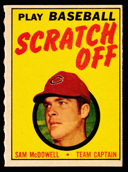 1970 Topps Scratch Offs Sam McCowell Unscratched EXMT