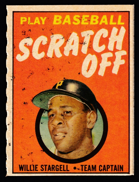 1970 Topps Scratch Offs Willie Stargell Unscratched VG+