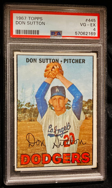1967 Topps #445 Don Sutton PSA 4