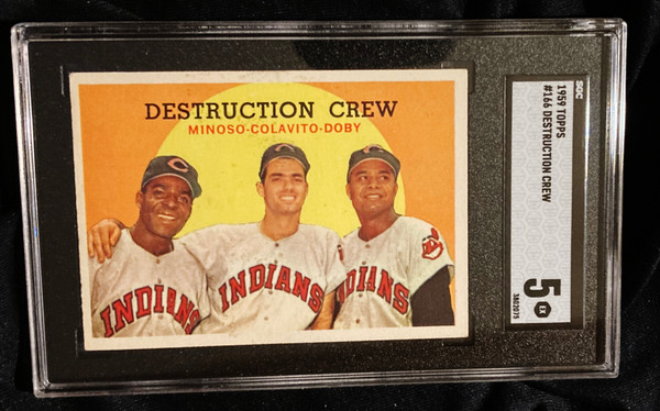 1959 Topps #166 Destruction Crew Colavito Minoso Doby SGC 5SGC 5