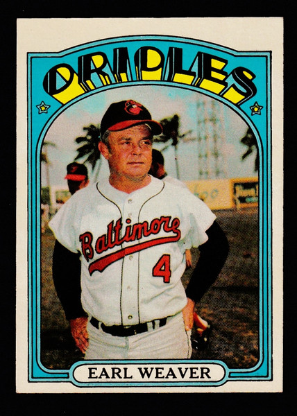 1972 Topps #323 Earl Weaver EXMT
