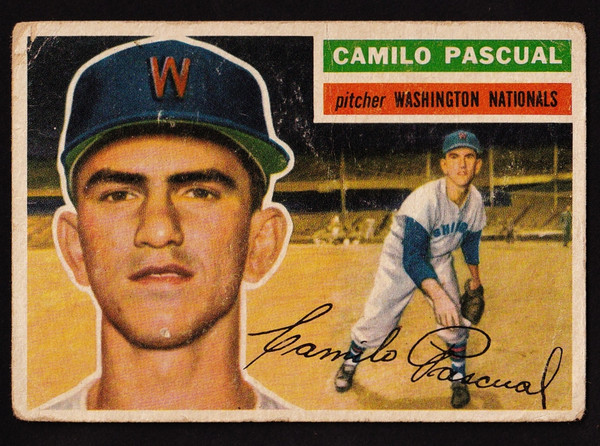 1956 Topps #098 Camilo Pascual GB GD