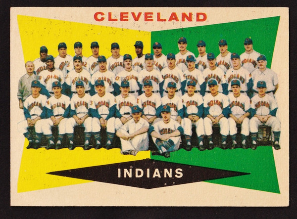 1960 Topps #174 Cleveland Indians Team Unmarked Checklist EX+