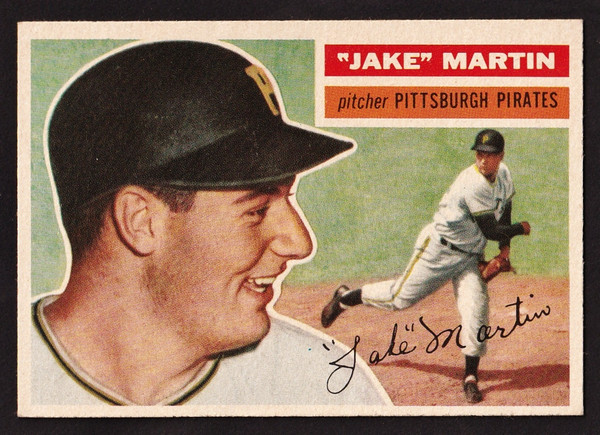 1956 Topps #129 Jake Martin RC Gray Back EXMT