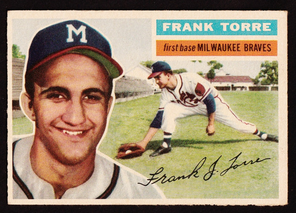 1956 Topps #172 Frank Torre RC Gray Back EX