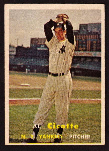 1957 Topps #398 Al Cicotte RC VG+