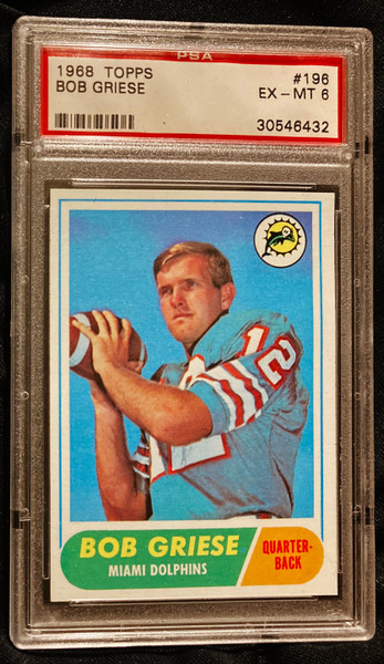 1968 Topps #196 Bob Griese RC PSA 6