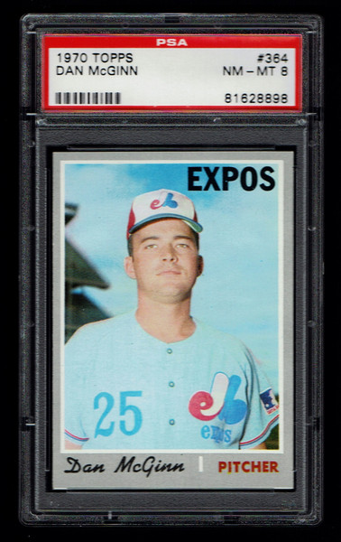 1970 Topps #364 Dan McGinn PSA 8