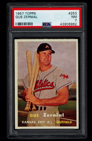 1957 Topps #253 Gus Zernial PSA 7