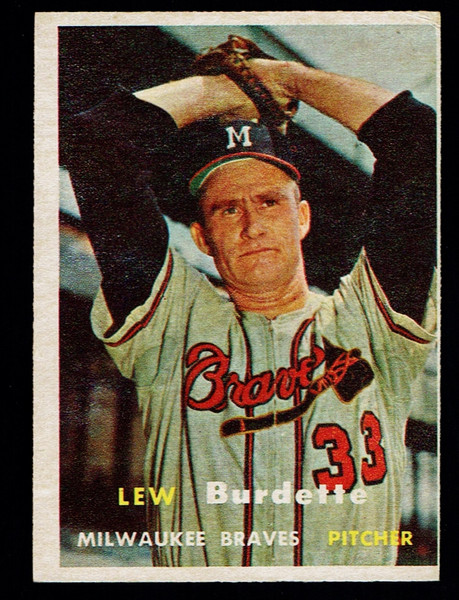 1957 Topps #208 Lew Burdette VGEX