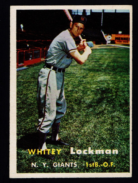 1957 topps #232 Whitey Lockman VGEX