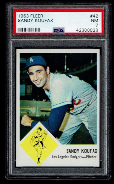 1963 Fleer #42 Sandy Koufax PSA 7