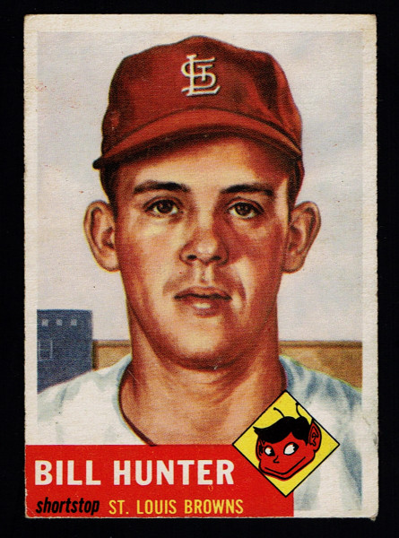 1953 Topps #166 Bill Hunter RC VG