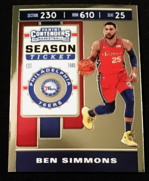 2019 Panini Contenders Season Ticket Photo Variant #9 Ben Simmons  NMMT or Better