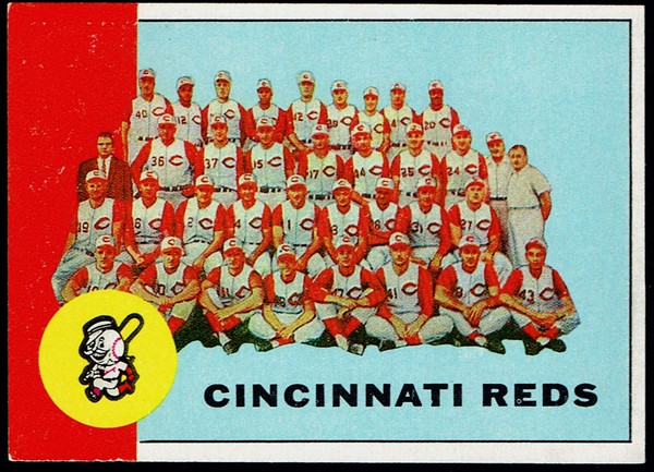 1963 Topps #063 Cincinnati Reds Team EXMT